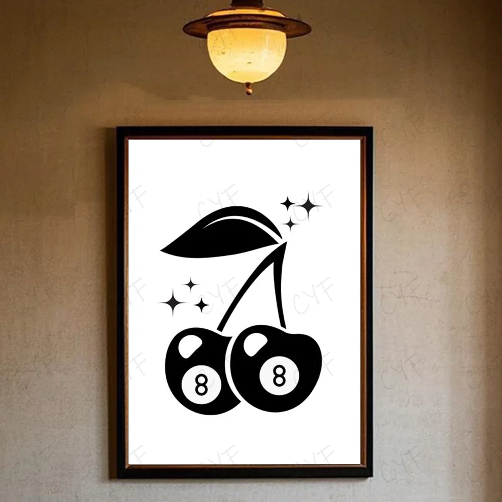Czarno-biały bilard - grafika retro Niebieski