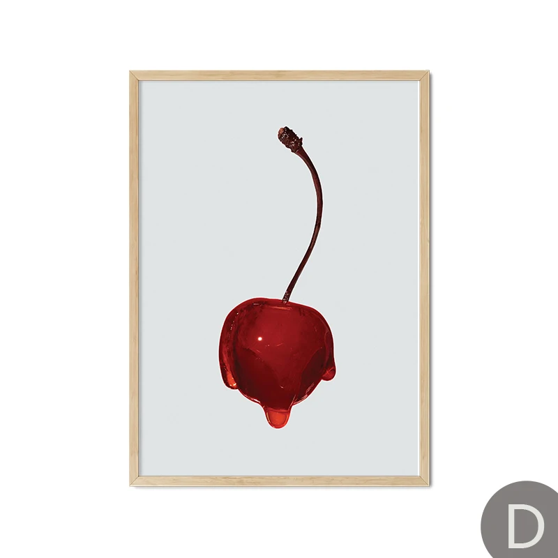 Czerwone szpilki i wiśnie - plakat glamour z cytatem Burgundia