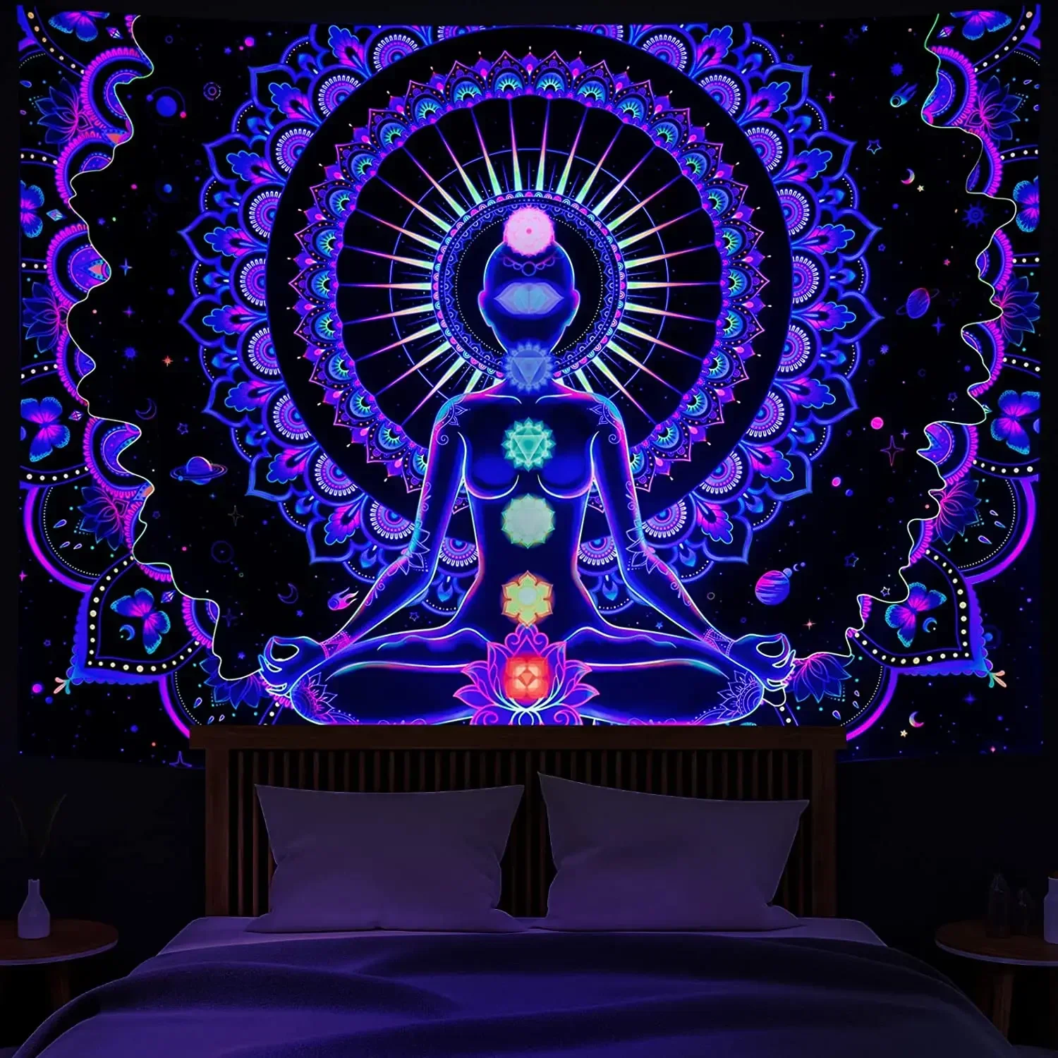 Dłoń Hamsa i mgławica – plakat mistyczny Czekolada