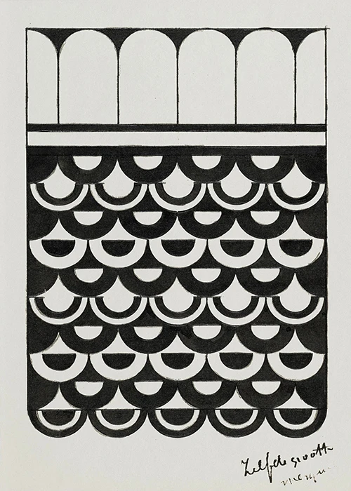 Geometryczna abstrakcja w stylu Bauhaus Beżowy