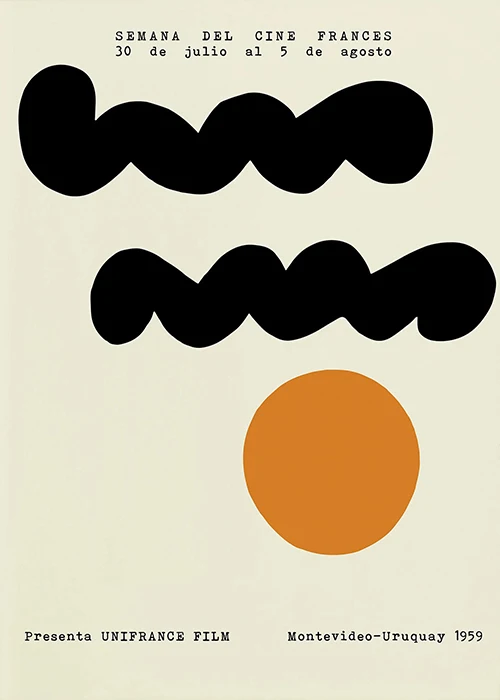 Geometryczna abstrakcja w stylu Bauhaus żółty