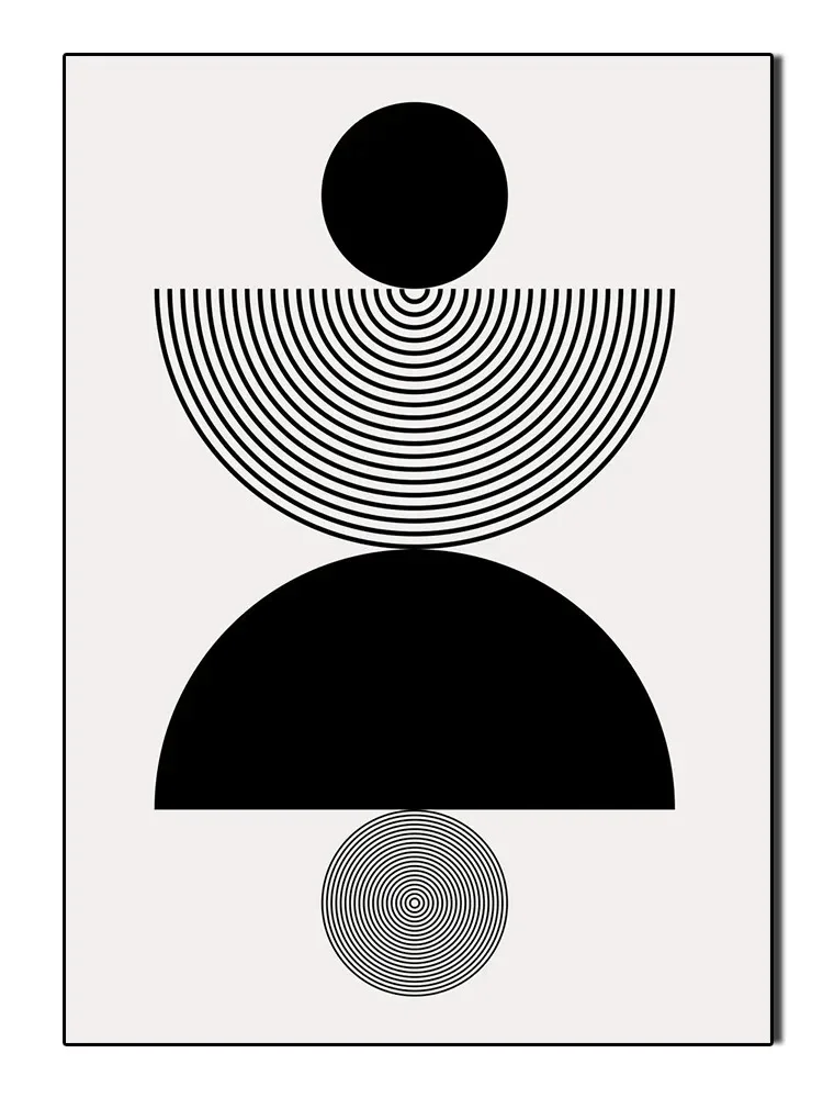 Geometryczna abstrakcja czarno-biała Jasny niebieski