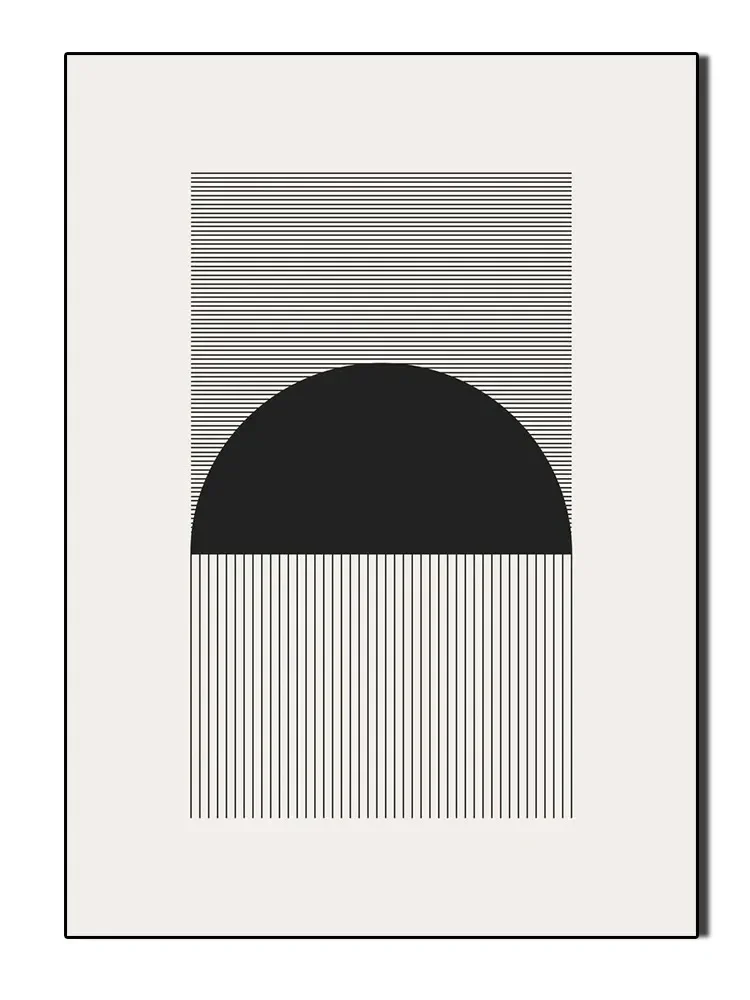 Geometryczna abstrakcja czarno-biała Zielony