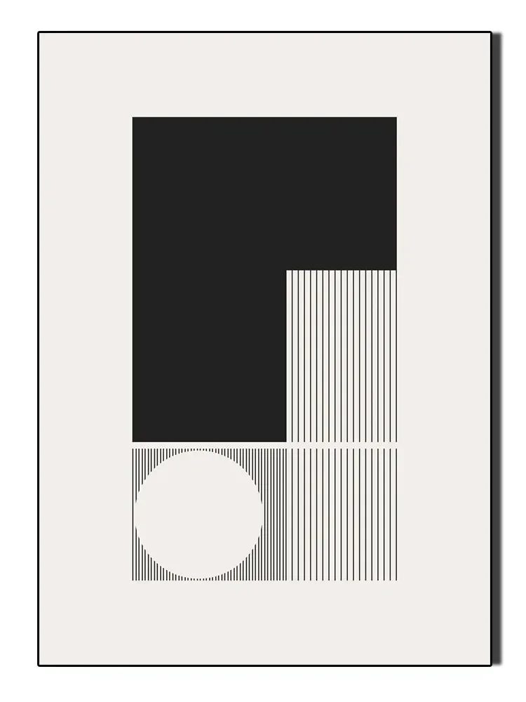 Geometryczna abstrakcja czarno-biała Złoto