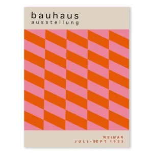 Geometryczny plakat Bauhaus w kolorach Jasnozielony