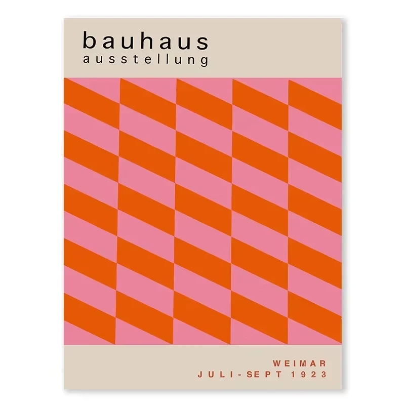 Geometryczny plakat Bauhaus w kolorach Jasnozielony