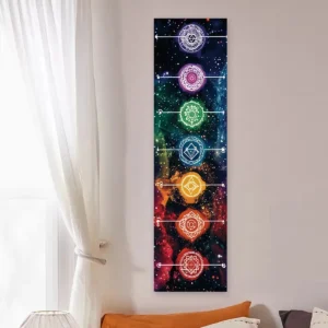 Gobelin Mandala Czakry Tęczowy Fioletowy
