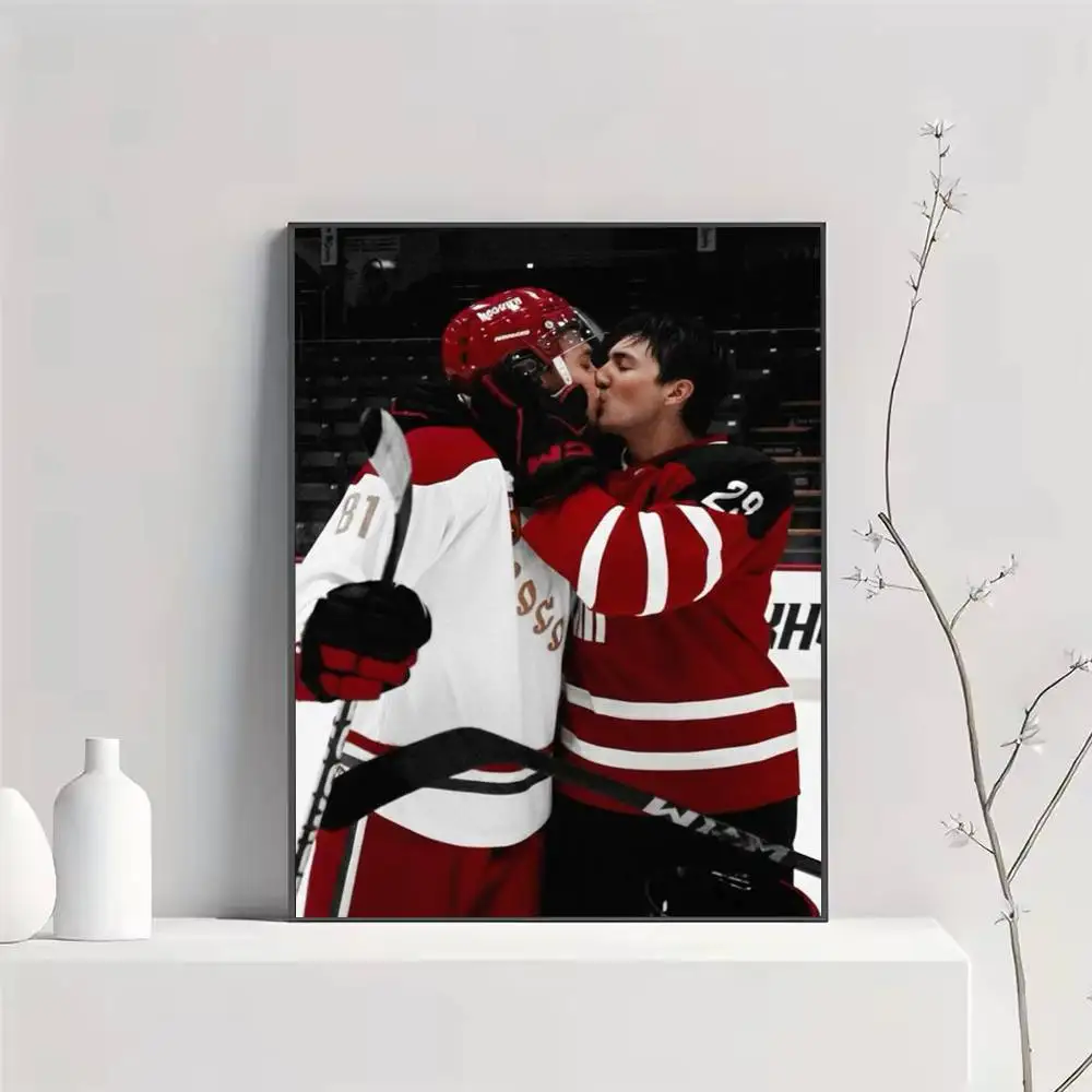 Hokej na lodzie - dynamiczny plakat sportowy Czerwony