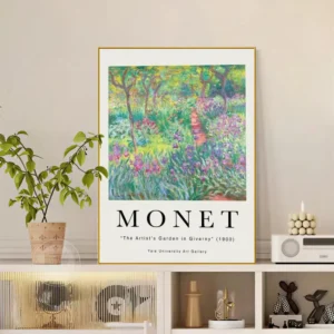 Impresjonistyczny plakat z motywem kwiatów Przezroczysty