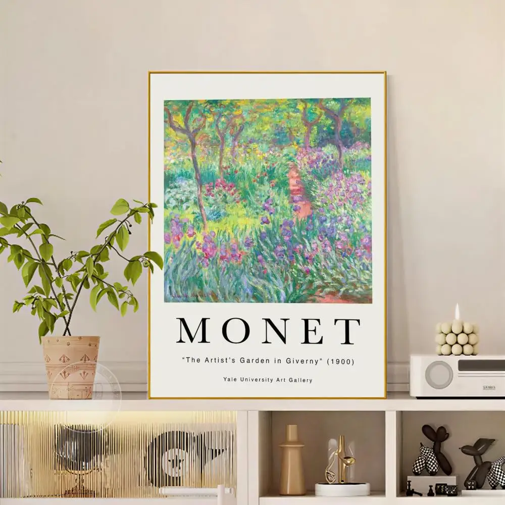 Impresjonistyczny plakat z motywem kwiatów Przezroczysty