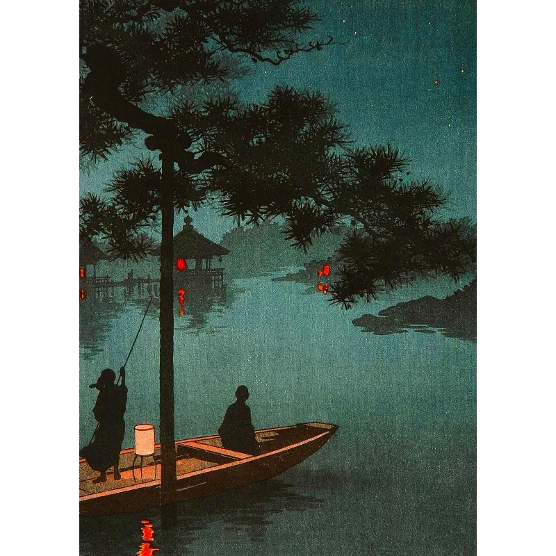 Japoński pejzaż Tokio w stylu ukiyo-e Wielo
