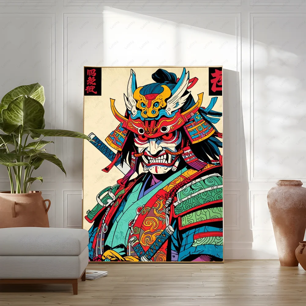 Japoński plakat do wnętrz – dekoracja w stylu zen Złoto