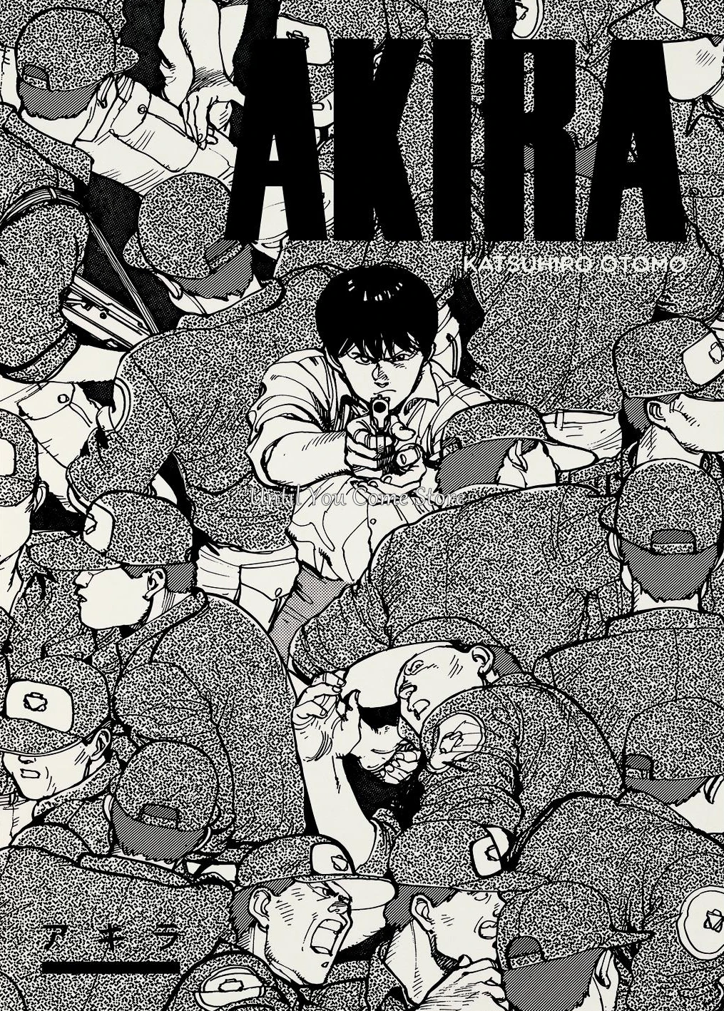 Japońskie anime czarno-białe - zestaw retro plakatów Jasnożółty