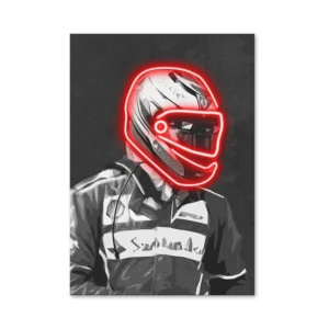 Kask motocyklowy w neonach Jasnożółty
