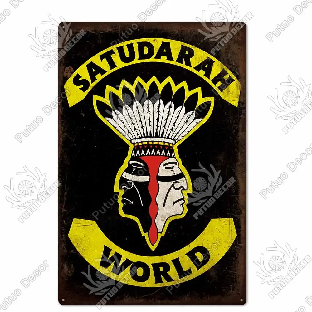 Klub motocyklowy - tabliczka blaszana vintage Jasnozielony