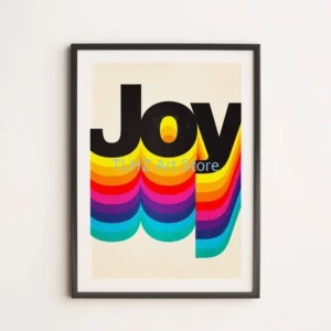 Kolorowy pies i kwiaty - wesoły plakat retro Błękitny