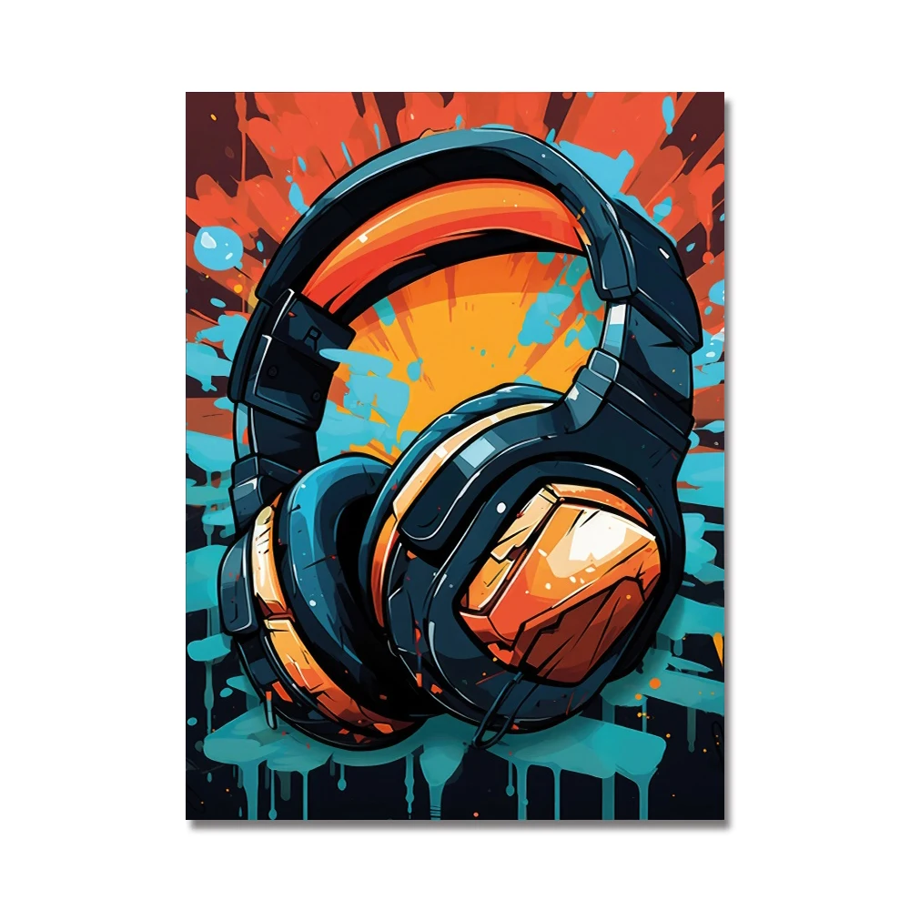Kontroler do gier - plakat gaming graffiti Biały
