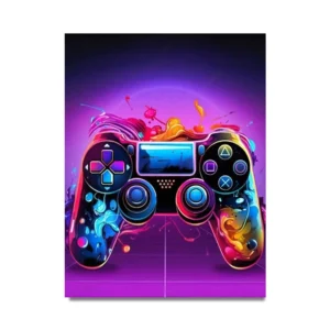 Kontroler do gier - plakat gaming graffiti Brązowy