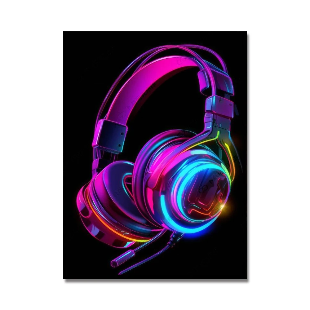 Kontroler do gier - plakat gaming graffiti Fioletowy