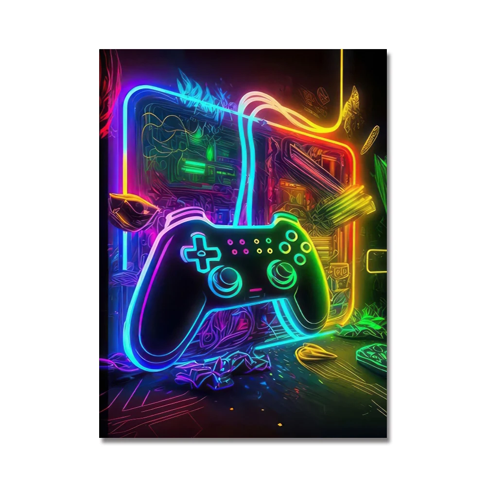 Kontroler do gier - plakat gaming graffiti Zielony
