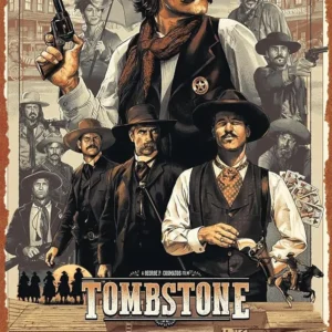 Kowbojski western - retro tablica z napisem Biały