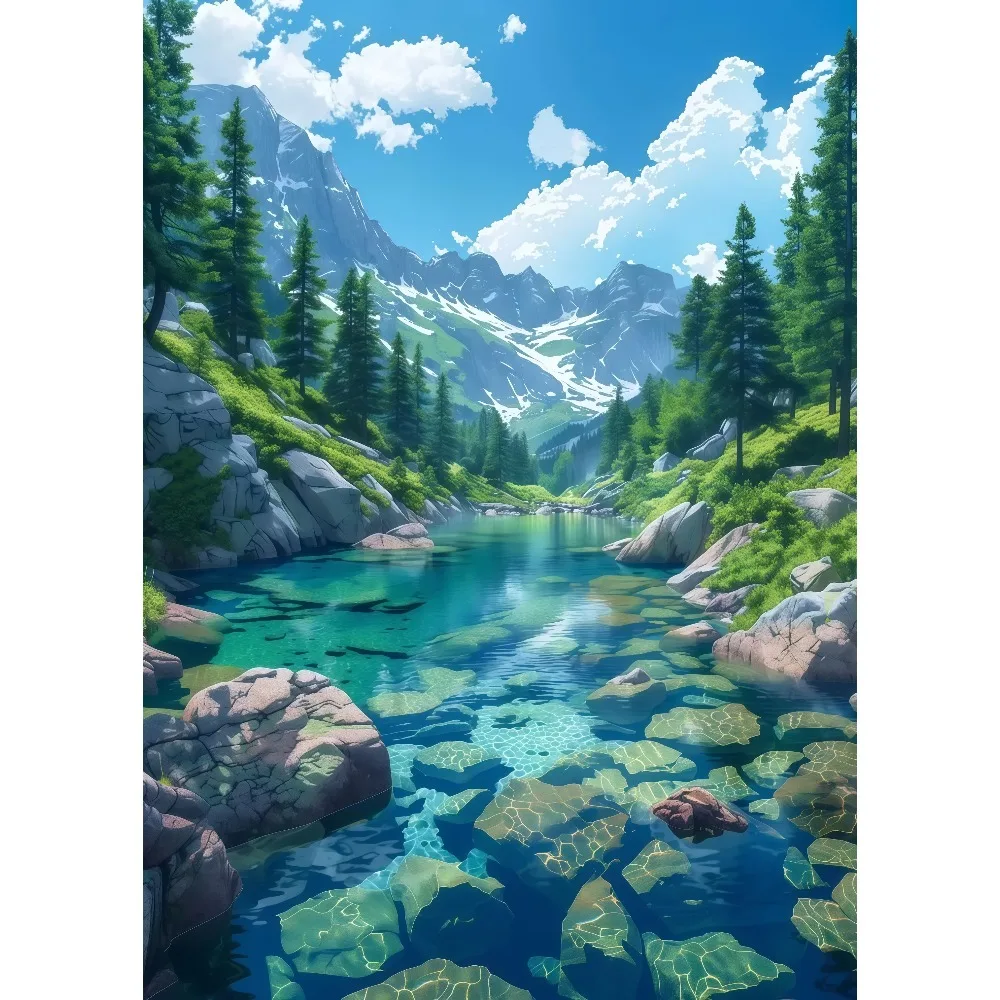 Letni krajobraz nadmorski Fioletowy/фиолетовый