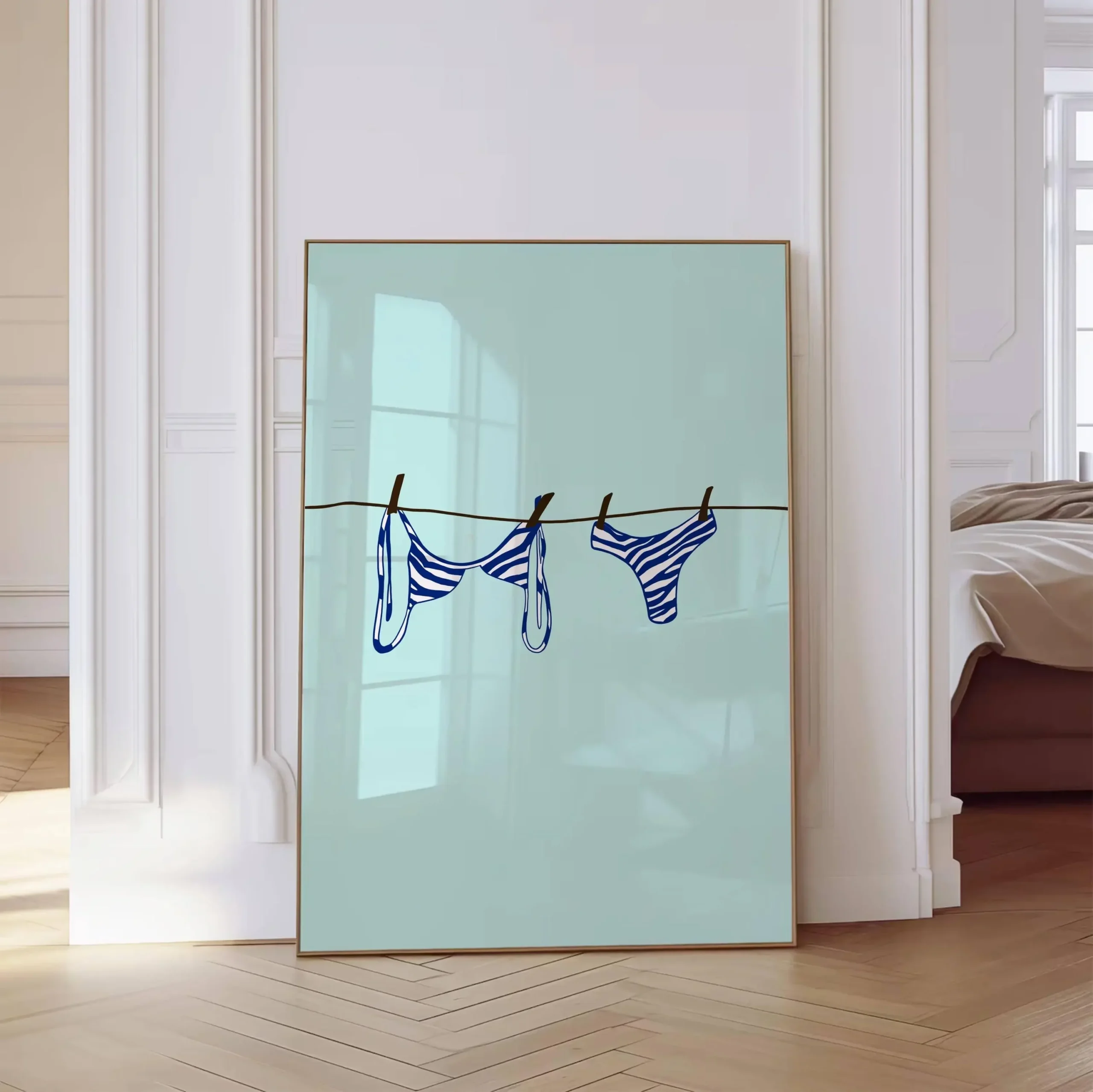 Letni plakat plażowy z palmą i muszlą Czerwony