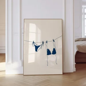 Letni plakat plażowy z palmą i muszlą Zielony