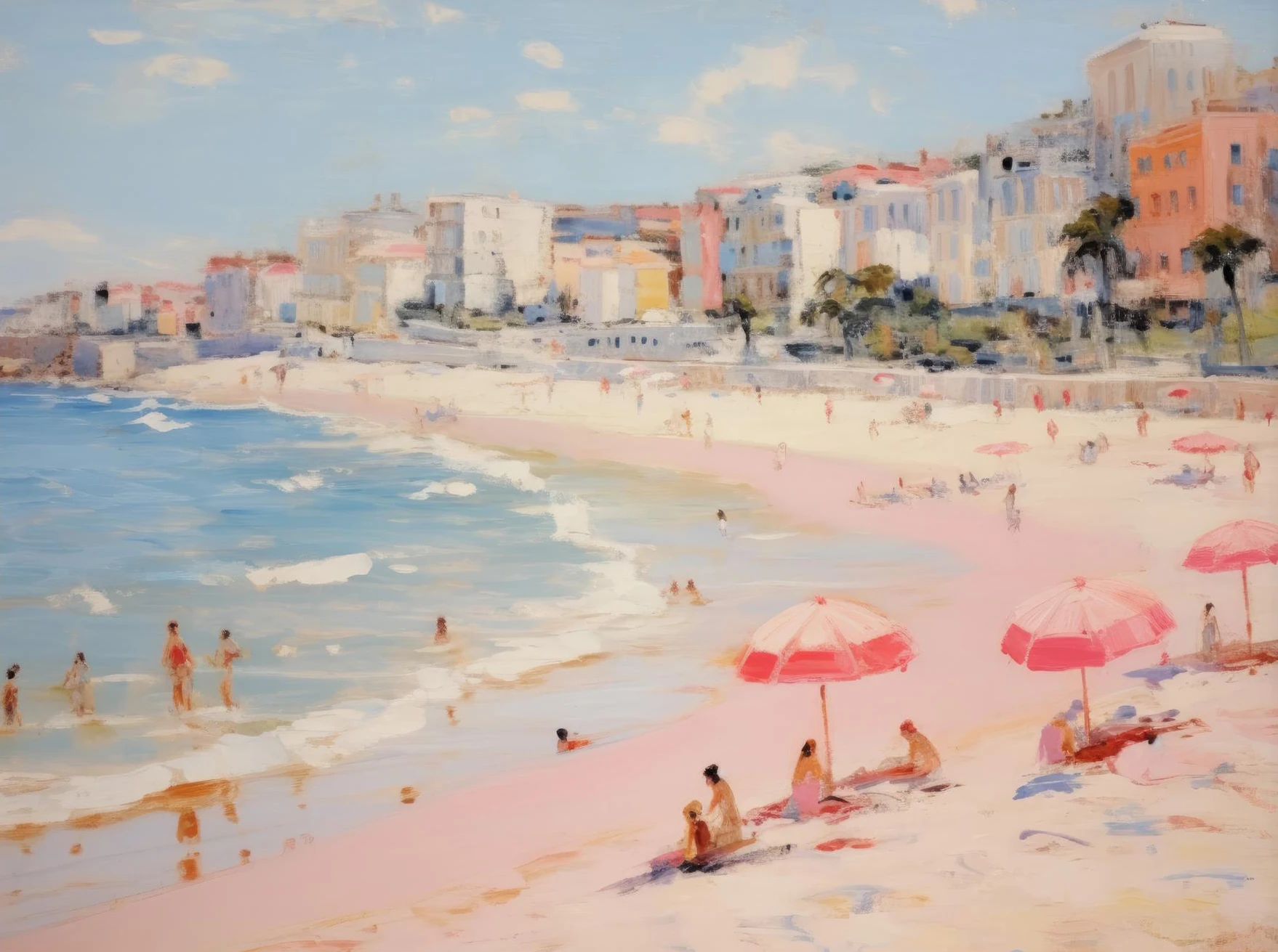 Letnia plaża - plakat pejzaż nadmorski Czekolada