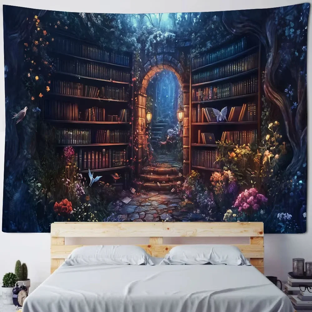 Magiczna biblioteka - tekstylna dekoracja ścienna Breen