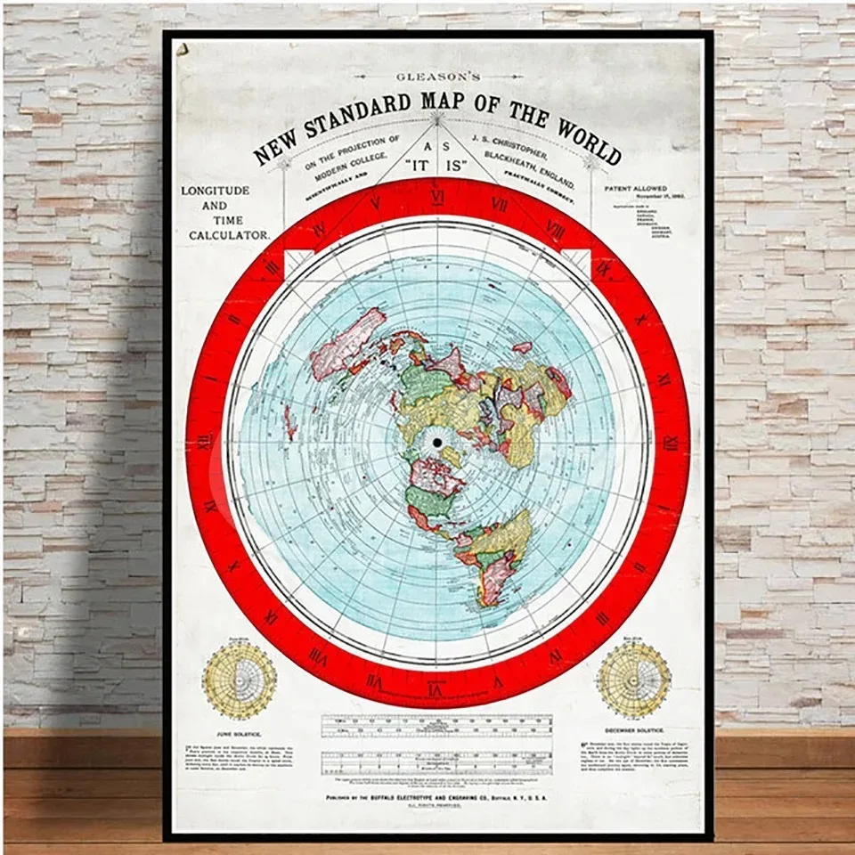 Mapa świata w stylu vintage Burgundia