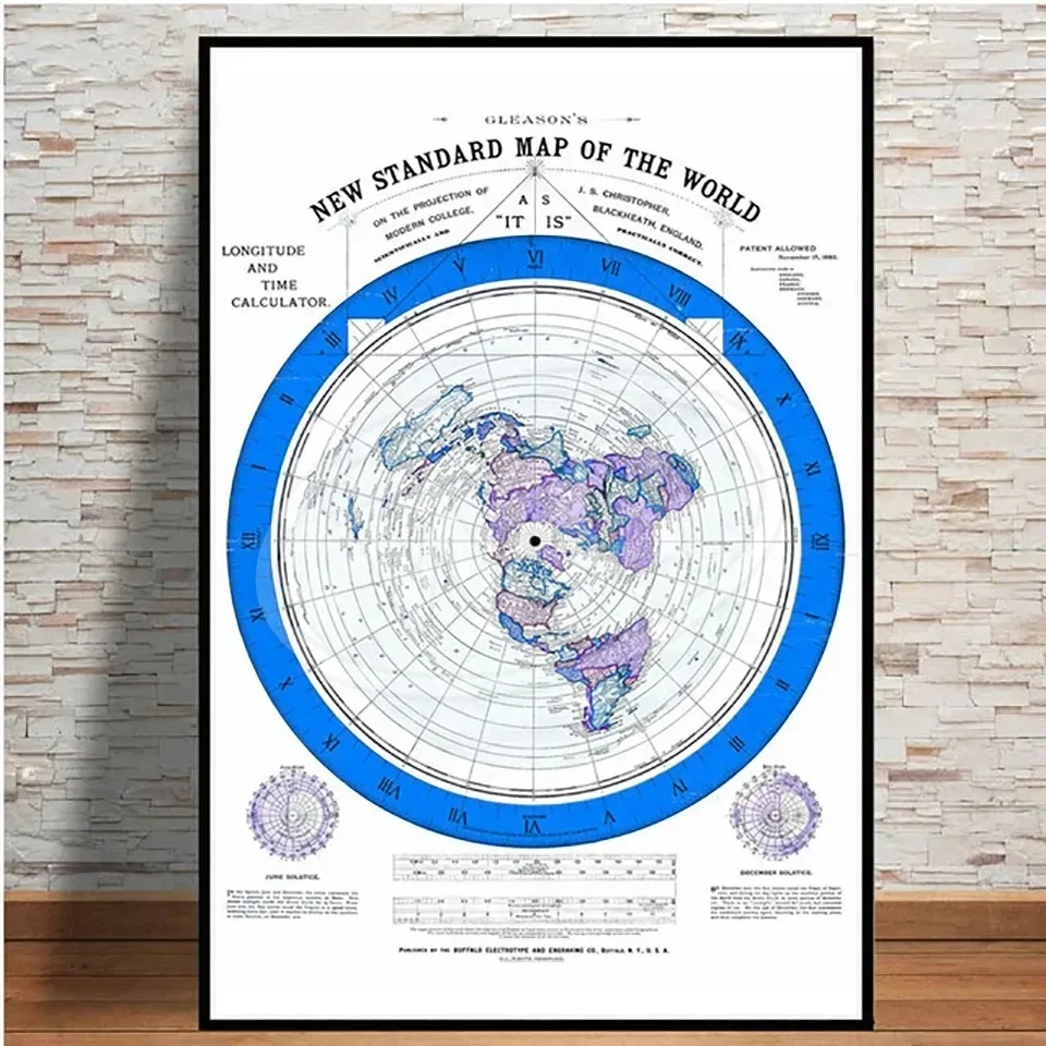 Mapa świata w stylu vintage Jasnoszary