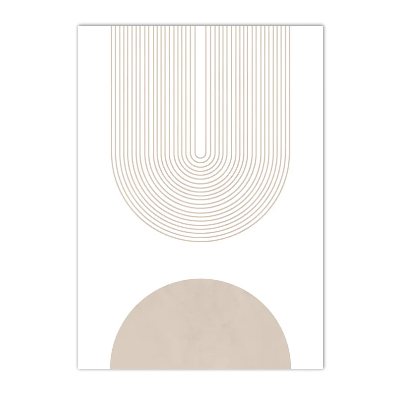 Minimalistyczne linie boho w beżu Czerwony