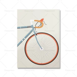 Minimalistyczny plakat dla rowerzysty Czerwony