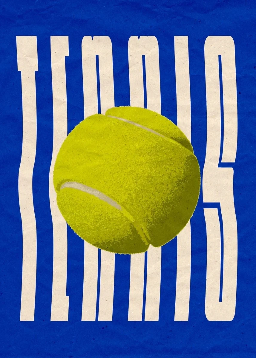 Minimalistyczny plakat sportowy z piłkami Pomarańczowy
