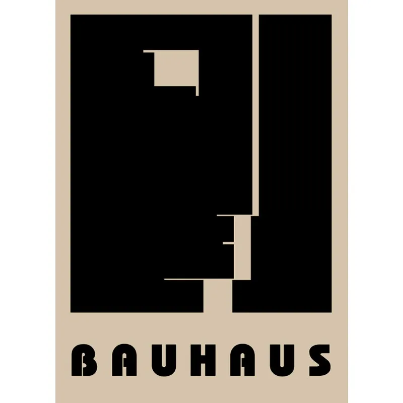 Modernistyczna architektura - plakat geometryczny na płótnie Biały