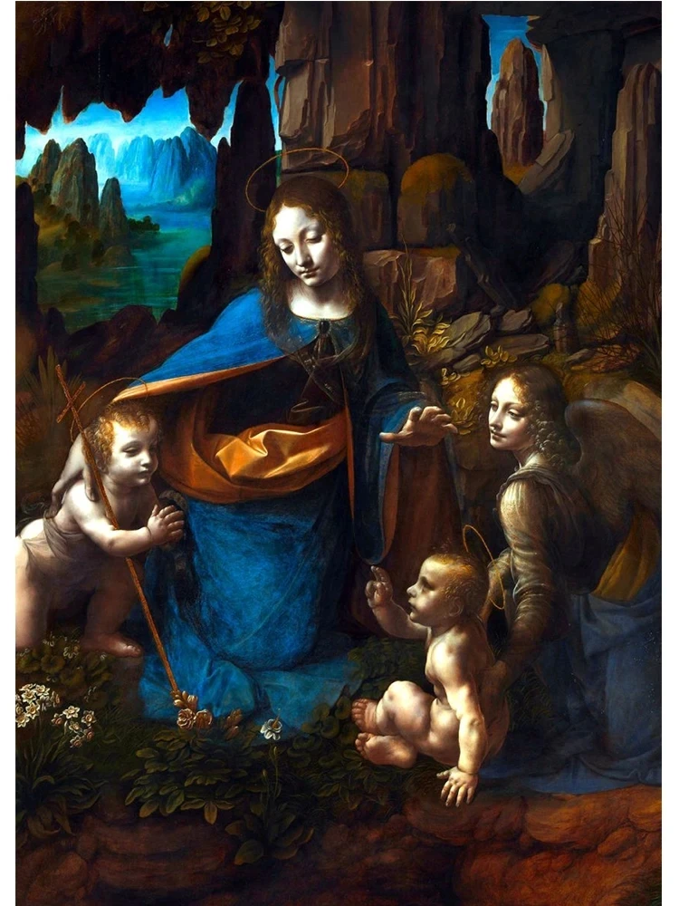 Mona Lisa - klasyka malarstwa na plakacie Biały