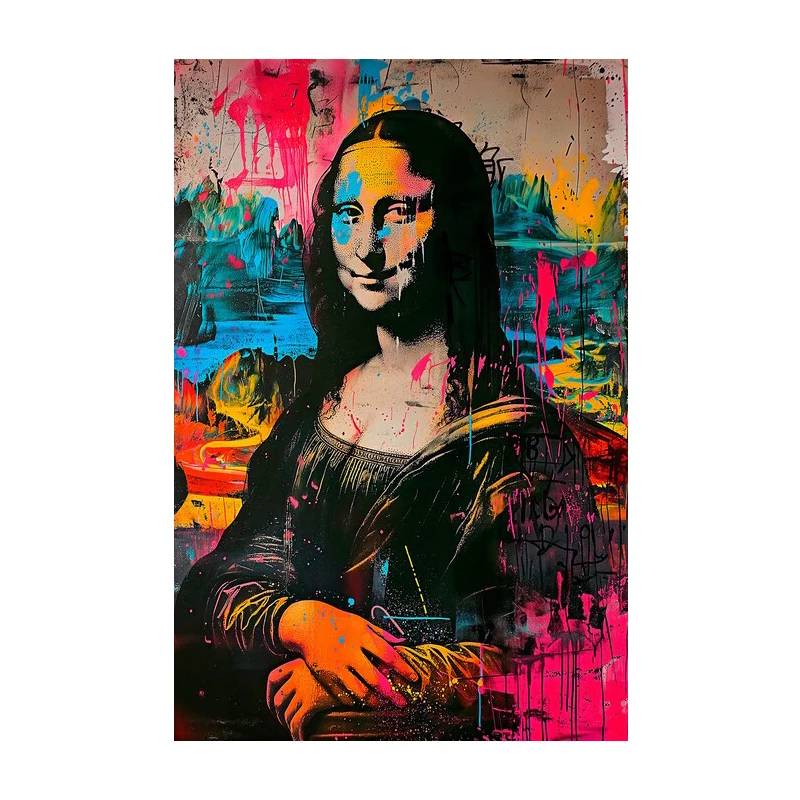 Mona Lisa pop-art - nowoczesny plakat Biały