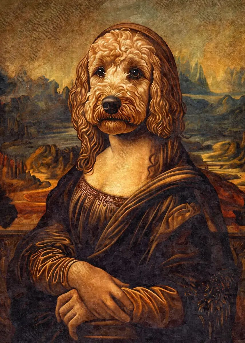 Mona Lisa z gumą balonową - plakat pop-art Jasnozielony