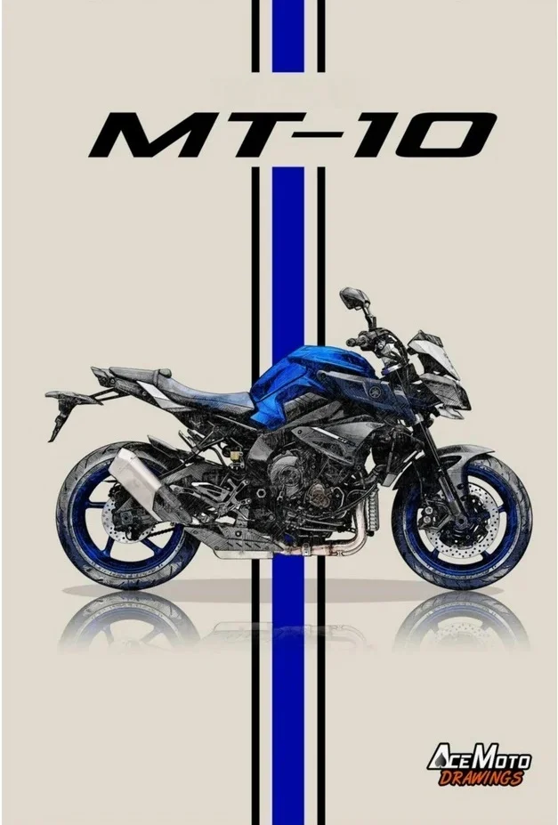 Motocykl sportowy plakat art Jasnozielony