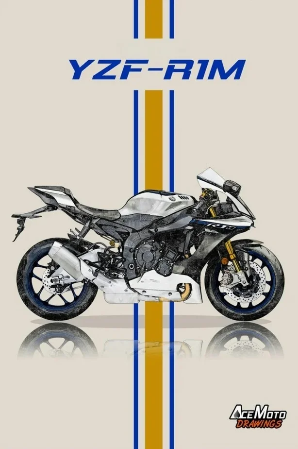 Motocykl sportowy plakat art Zielony