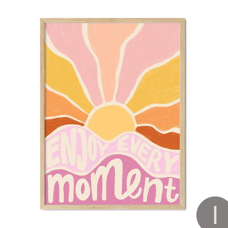 Niedźwiedź boho - abstrakcyjny plakat z tęczowymi liniami Czarny