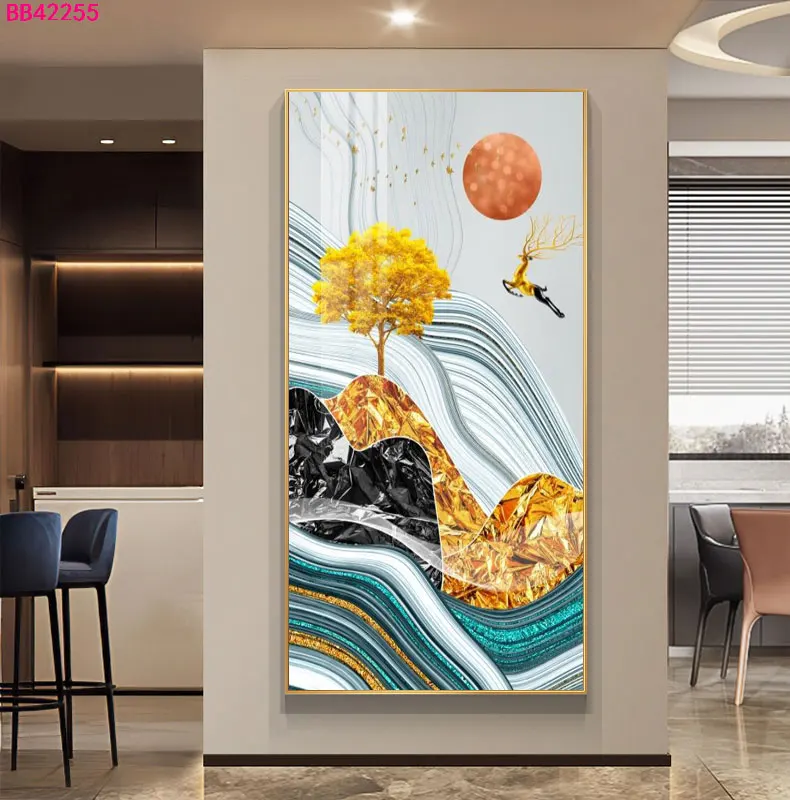 Nowoczesny plakat minimalistyczny do salonu Fioletowy