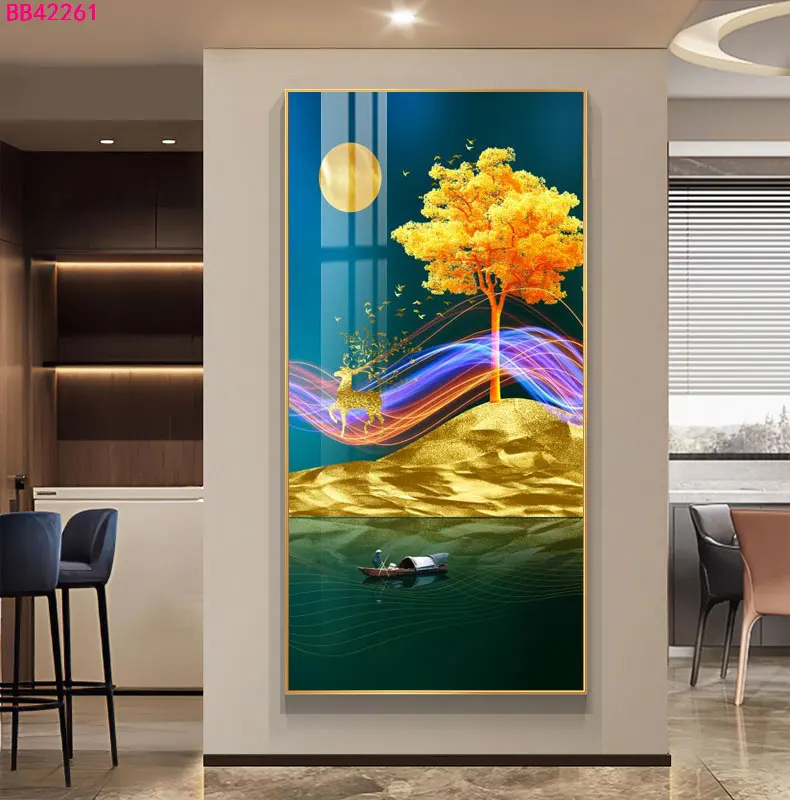 Nowoczesny plakat minimalistyczny do salonu Jasnozielony