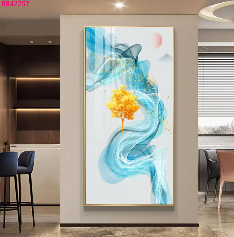 Nowoczesny plakat minimalistyczny do salonu Niebieski