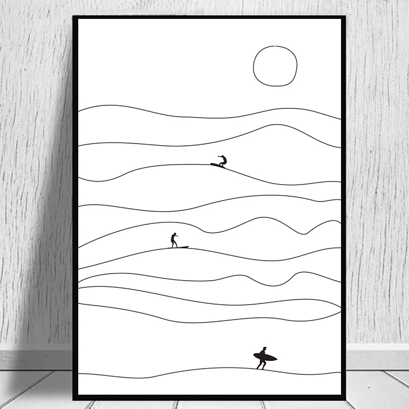 Nurkująca kobieta – plakat vintage w stylu plażowym Fioletowy/фиолетовый