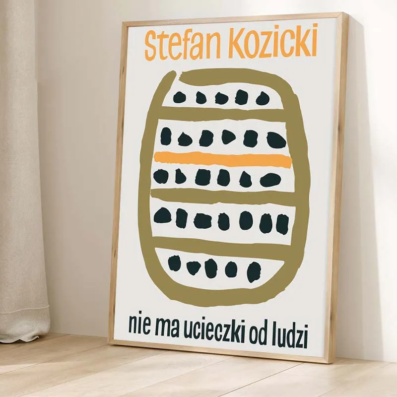 Minimalistyczna okładka książki - plakat retro Czarny