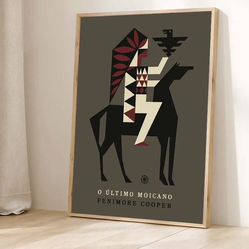 Minimalistyczna okładka książki - plakat retro śliwka