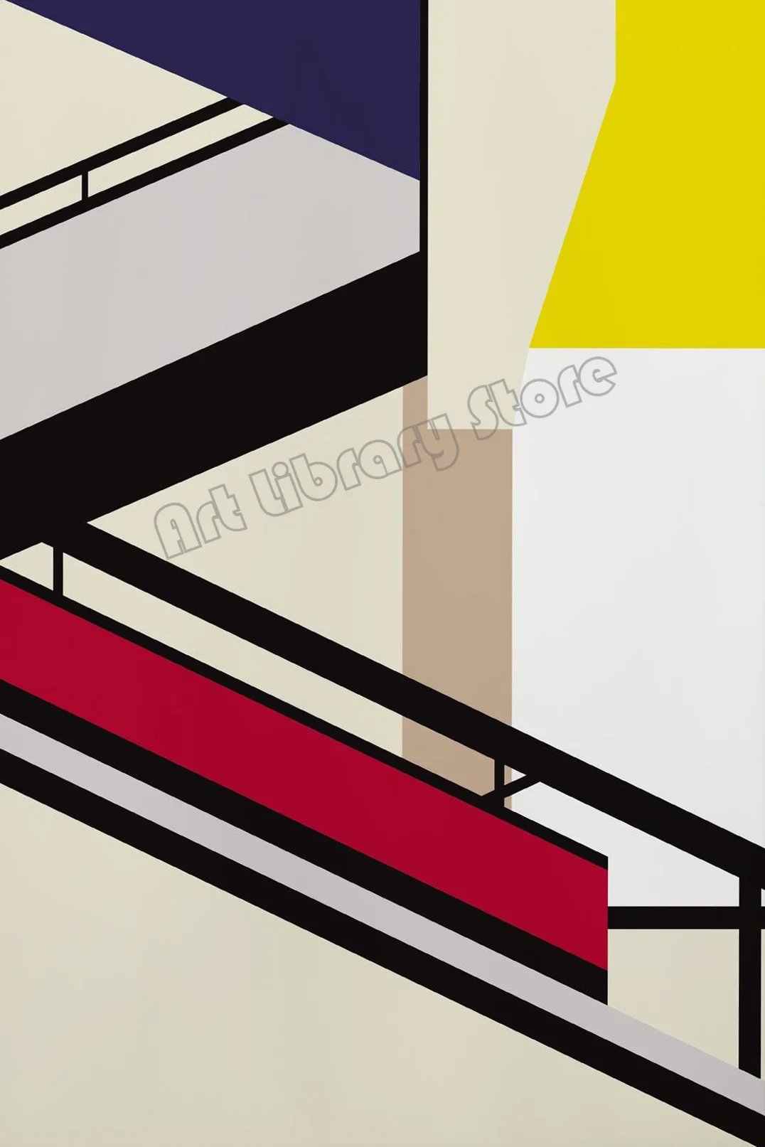 Abstrakcja geometryczna w stylu retro Fioletowy