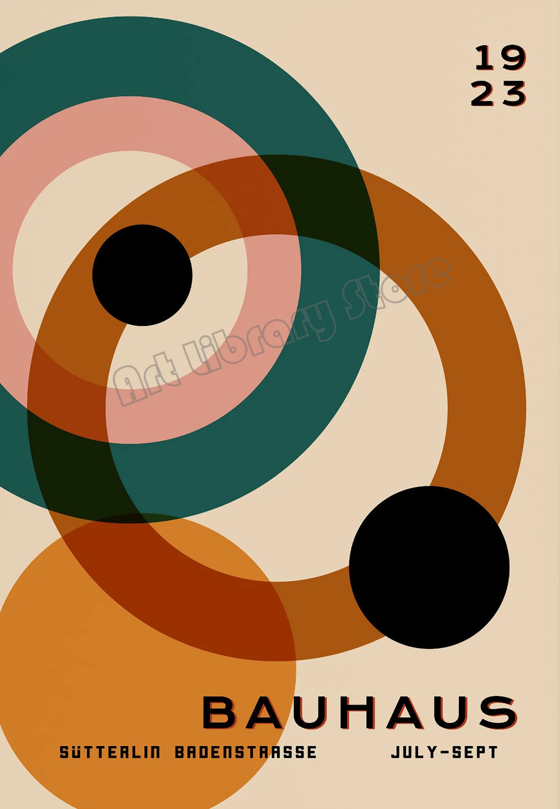 Abstrakcja geometryczna w stylu retro Jasnozielony